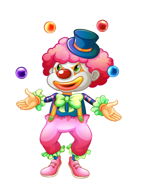 Клоун жонглирует