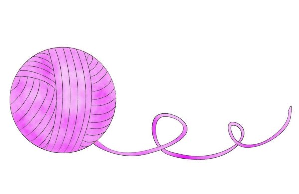 Рисование клубок ниток