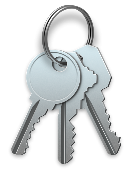 Ключ на белом фоне