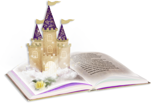 Книга сказок на прозрачном фоне