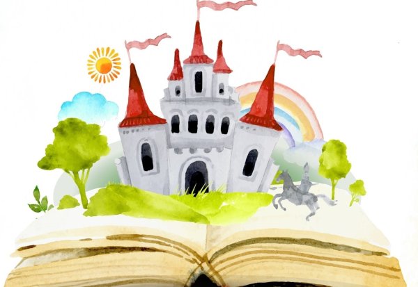 Книга сказок на прозрачном фоне