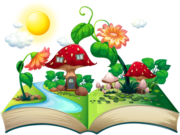 Книга сказок на прозрачном фоне