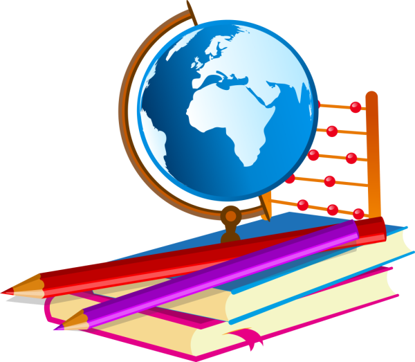 Глобус с книгами на прозрачном фоне