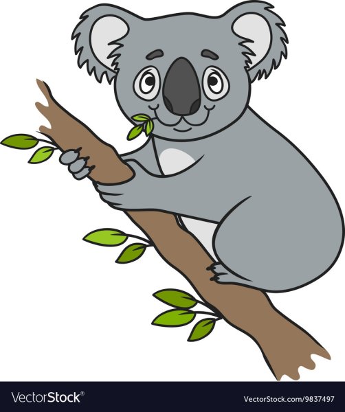Коала мультяшный без фона