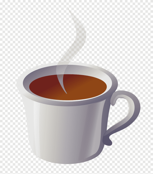 Кружка чая на белом фоне