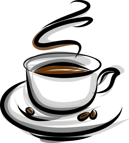 Чашка кофе на белом фоне