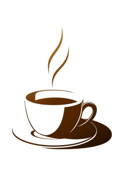 Чашка кофе на белом фоне