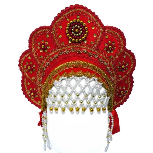 Кокошник на белом фоне