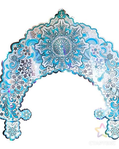 Кокошник маскарадный Снежинка