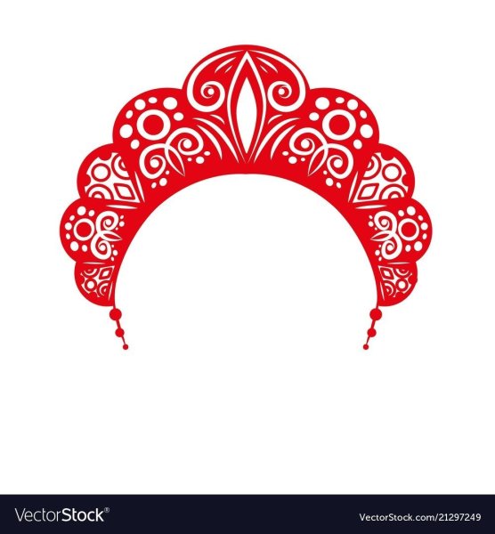 Кокошник рисунок для детей