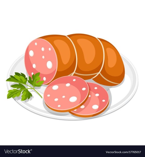 Кусок колбасы мультяшный