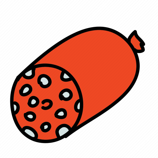 Нарисовать колбасу