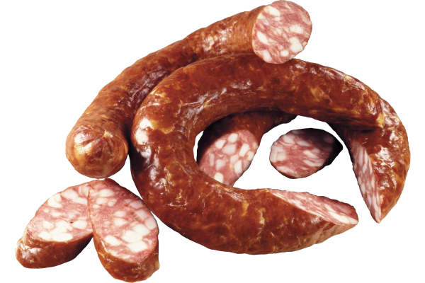 Колбаски на белом фоне