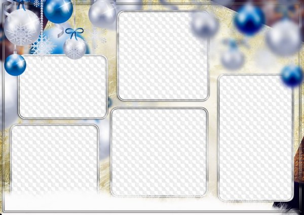 Новогодняя рамка для коллажа