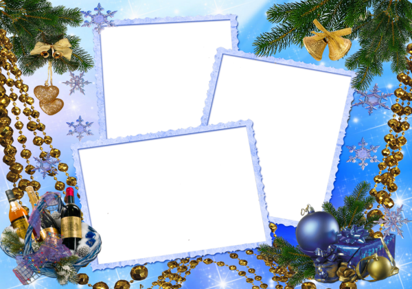 Новогодняя рамка для коллажа