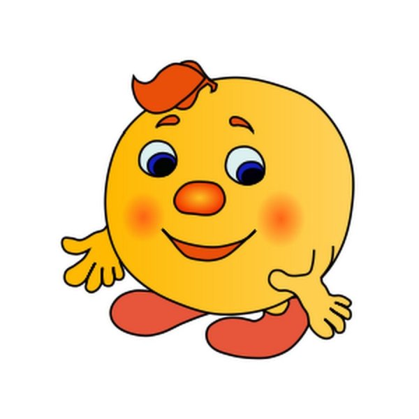 Картинка Колобок на прозрачном фоне