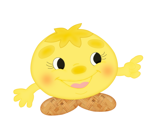 Колобок на белом фоне