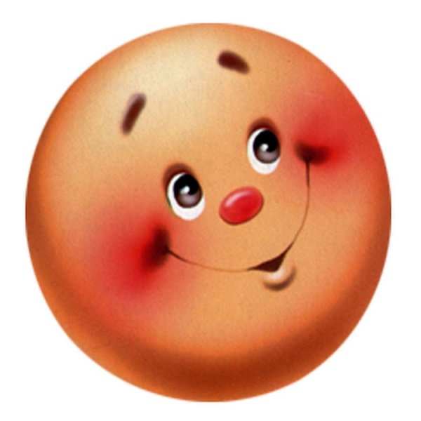 Колобок на белом фоне