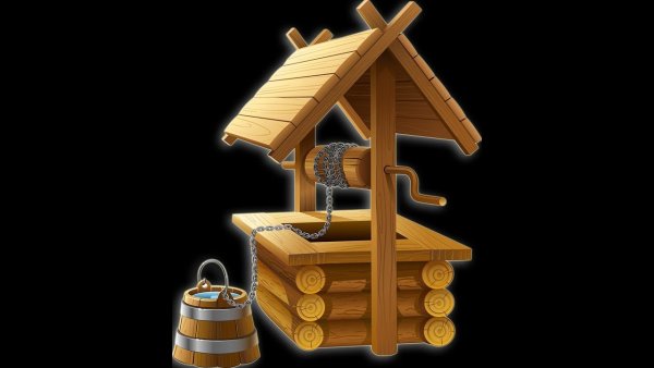 Колодец на прозрачном фоне