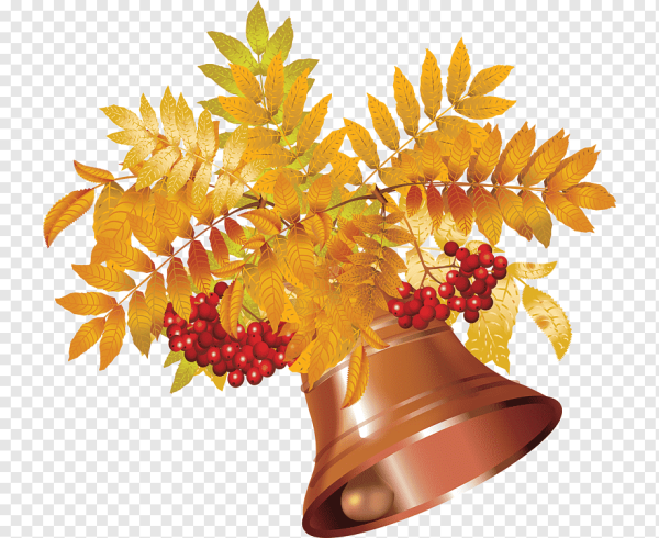 Колокольчик с осенними листьями