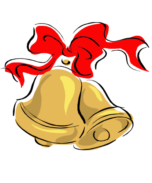 Школьный колокольчик на прозрачном фоне