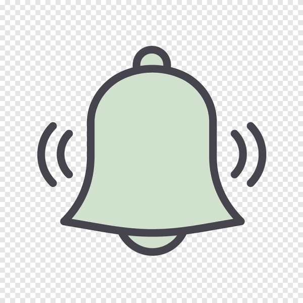 Значок колокольчик без фона