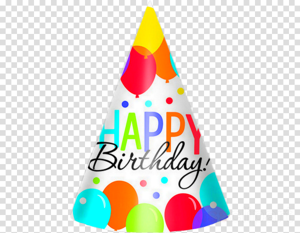 Колпачок именинника на прозрачном фоне