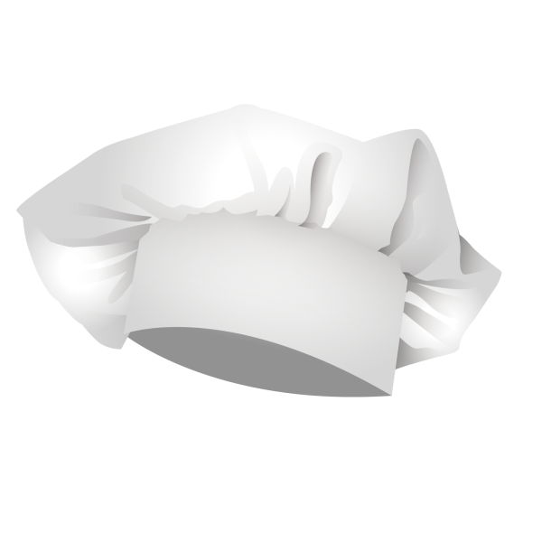 Поварской колпак на белом фоне