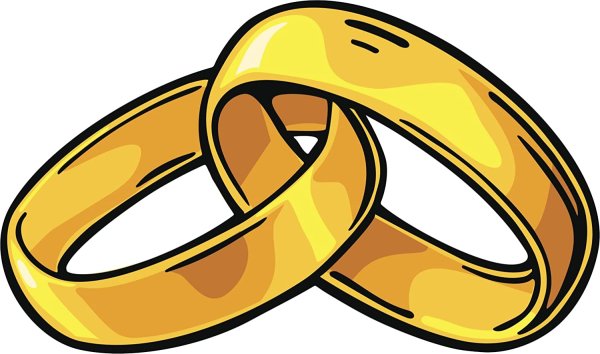 Обручальные кольца нарисованные