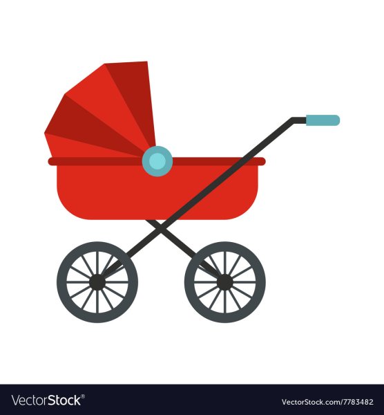 Коляска для детей на прозрачном фоне