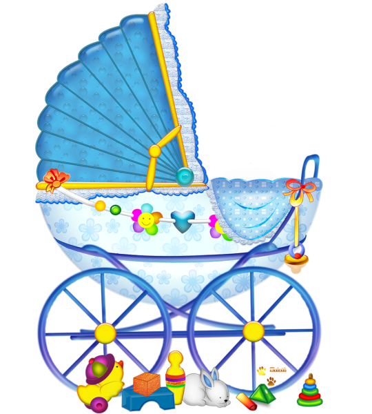 Коляска на белом фоне