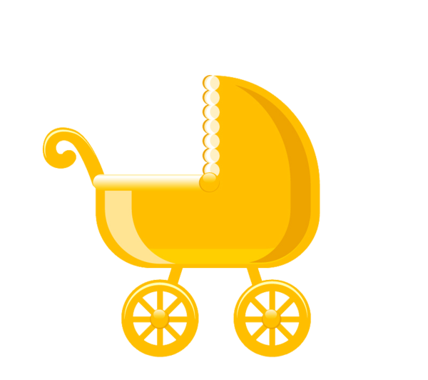 Детская коляска вектор