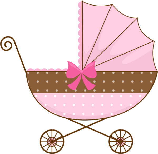 Детская коляска на прозрачном фоне