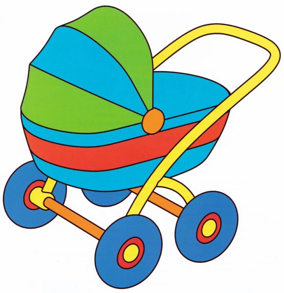 Коляска для детей на прозрачном фоне