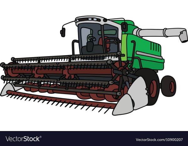 Зерноуборочный комбайн картина для детей