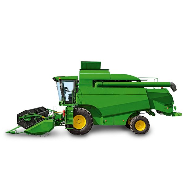 Комбайн Джон Дир на белом фоне