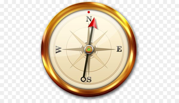 Компас на белом фоне