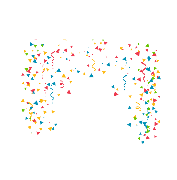 Конфетти на белом фоне