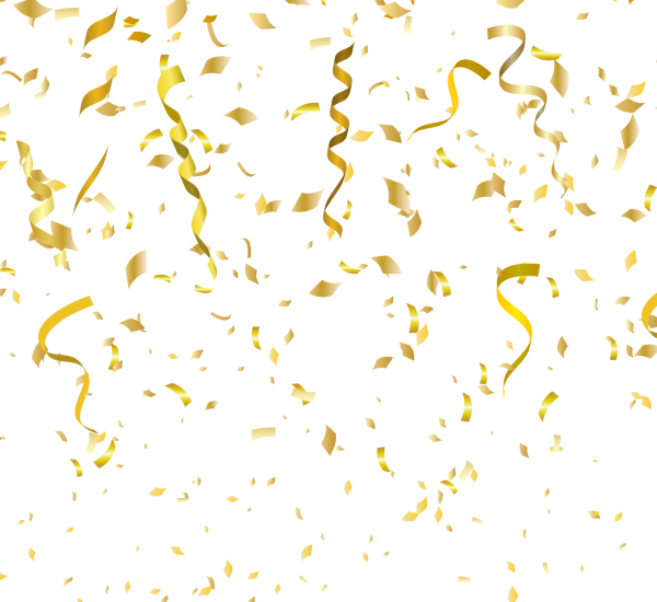 Золотое конфетти без фона
