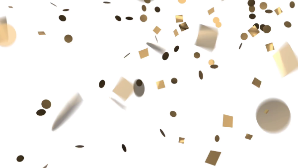 Конфетти летает