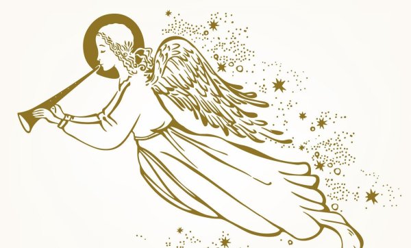 Рождественский ангел с трубой