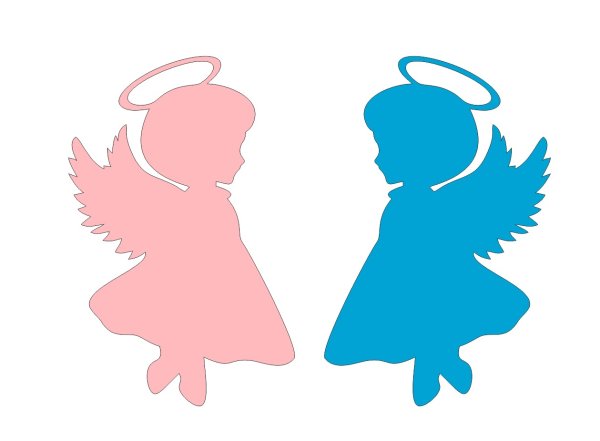 Ангелочки силуэт