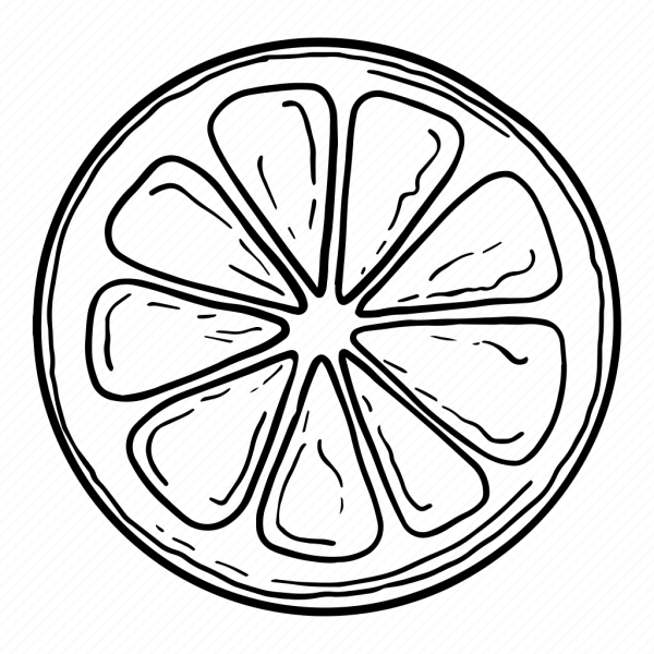 Долька апельсина раскраска