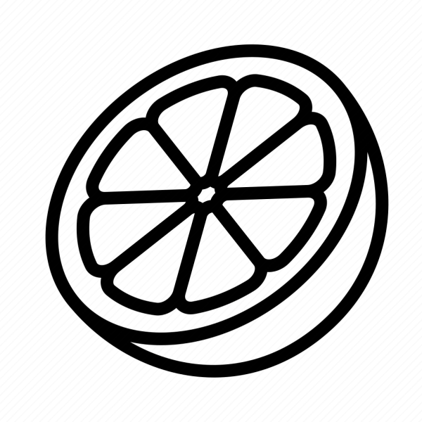 Апельсин в разрезе вектор