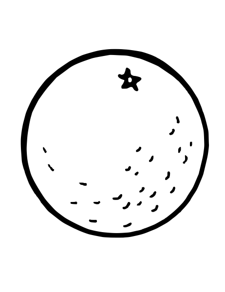 Апельсин раскраска для детей