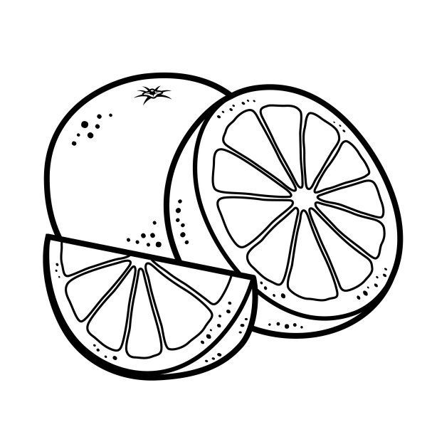 Долька апельсина раскраска