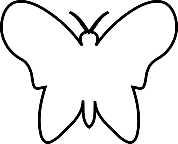 Бабочка контур для вырезания
