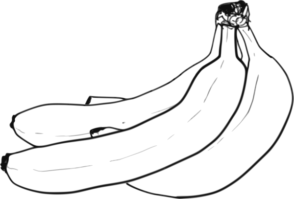 Банан рисунок для детей карандашом