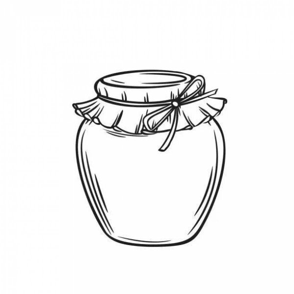 Баночка варенья раскраска