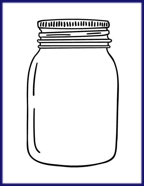 Силуэт банки для рисования